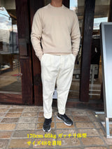 ドルモア　ウールカシミヤ　クルーネックニット　アイボリー