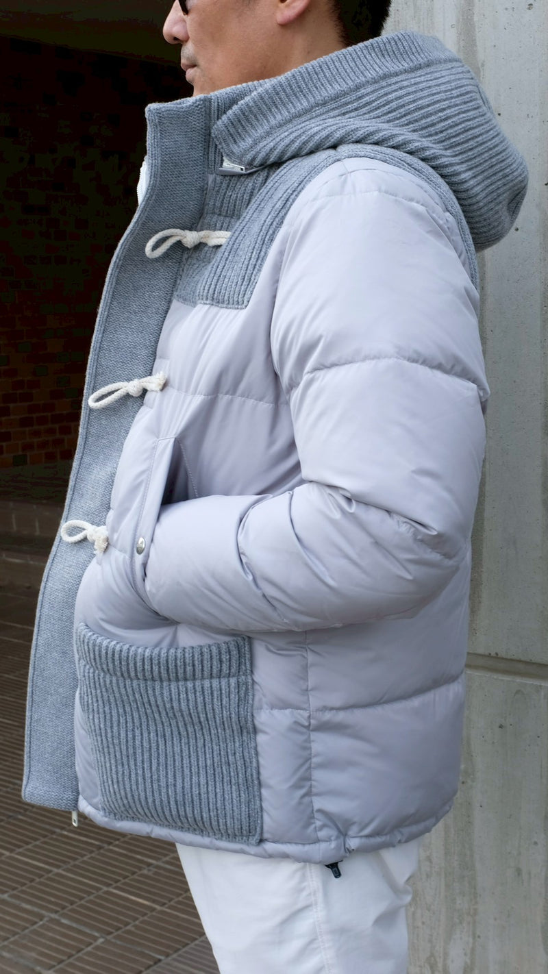 BBR ショートダウンダッフルコート　シルバー