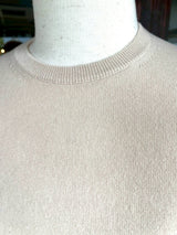 ドルモア　ウールカシミヤ　クルーネックニット　アイボリー